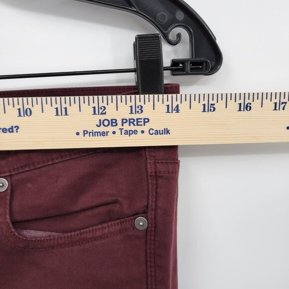 Madewell Women Red 9" High Riser Skinny Skinny Sateen Jeans Size 26 - Picture 12 of 15